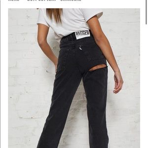 Ragged priest butt rip jeans